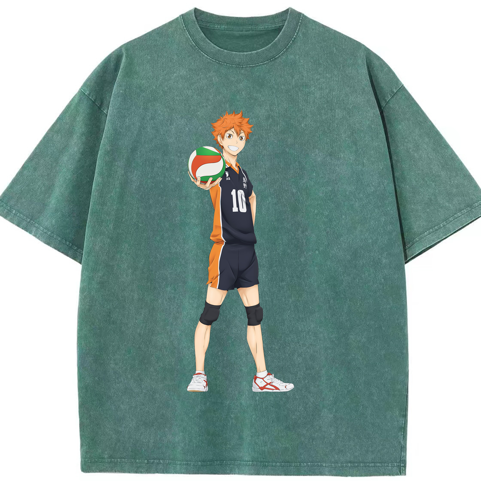 （画像用） ハイキュー!! Haikyu!! 綿100% ヴィンテージ風 半袖Tシャツ（フロントプリント）